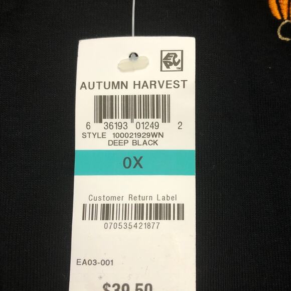 Karen Scott Plus 3/4 sleeves embroidered T-shirt-0X - Picture 3 of 3